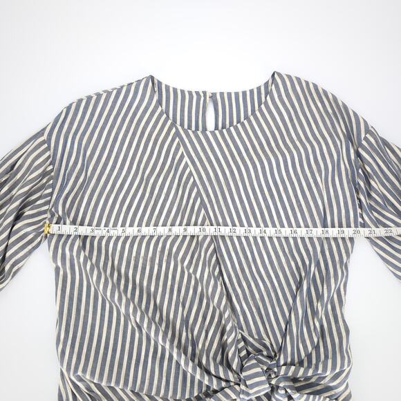 Anthropologie Eva Franco SAMPLE PIECE Marin Striped Blouse Top - Women's Size 6 - Picture 8 of 13